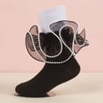 thumbnail image 2 of Girls Pearl Lace Ruffle Mid‑Calf Socks, Baby Toddler Princess Frilly Socks, Soft Cotton‑Blend Kids Dress Socks for Little Girls Party Daily Dress‑up, 2 of 6