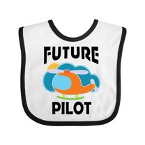 Inktastic Future Pilot Helicopter Boys or Girls Baby Bib