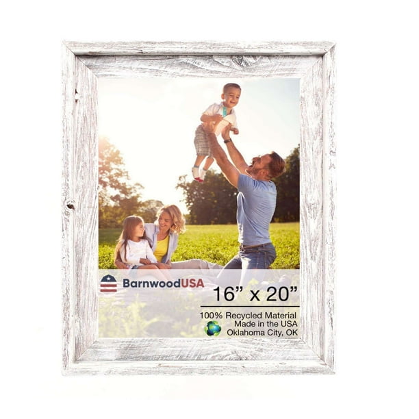 Rustic Farmhouse Signature Series 16 x 20 White Wash Picture Frame