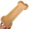 thumbnail image 3 of Multipurpose Wood Plate Beige 1Set 11.79X4.91X0.79in Bone Shape, 3 of 7