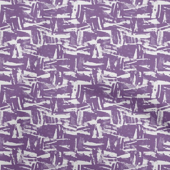 oneOone Viscose Chiffon Purple Fabric Abstract Fabric For Sewing Printed Craft Fabric By The Yard 42 Inch Wide