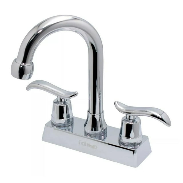 Llave Mezcladora Lavabo Metálico Cromado Con Manerales Pluma Idrop Cuerpo Metálico