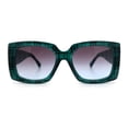 thumbnail image 3 of Womens Classy Thick Plastic Square Rectangle Butterfly Designer Sunglasses [Green - Purple], 3 of 7