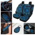 thumbnail image 2 of KUIFORTI Blue Mandala Automobile Seat Covers 12 Pieces Auto Center Console Armrest Pad Car Seat Belt Pad Cover Car Steering Wheel Cover Wristlet Keychain for Cars SUV Sedans, 2 of 7