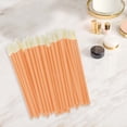 thumbnail image 5 of Unique Bargains 50 Pcs Disposable Solid Rod Lip Brush for Vacation Orange Plastic Flocking, 5 of 5