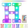 Letras luminosas LED de colores con control remoto – Letras para bar o fiesta con luces decorativas para el hogar - Multicolor