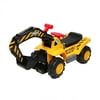 LEADZM Children's Excavator Toy Car Without Power Two Artificial Stones, A Hat