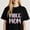 Black-5, variant on Softball Wife Printing T Shirt for Women Tee