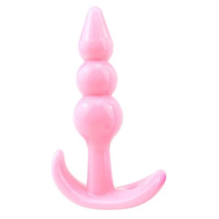 Silicone Butt Plug Anal Beads Flexible Smooth Play Handle Sex Toy Small  3-Colors - Walmart.com