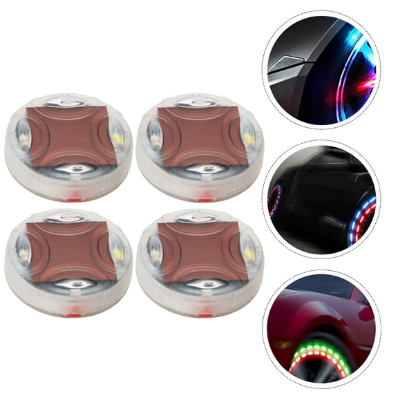 ELAYARD 4 Pcs Solar Lights White Silicone Decorative LED Lighting for Cars Outdoor Use and Energy Efficient