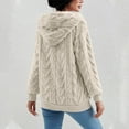 thumbnail image 7 of ABATAB Winter Hoodie Coats for Women Thicken Fuzzy Fleece Jackets with Hood Warm Sherpa Lined Soft Full Zip Sweatshirt Outwear(Large,Beige), 7 of 7