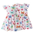 thumbnail image 4 of Esaierr Girls Dresses for Kids Toddler,Little Girls Ruffled Floral a Line Dress Baby Summe Short Sleeves Dress Tutu Skirt Casual Dinosaur Cartoon Print Birthday Dress for 18M-6T, 4 of 8