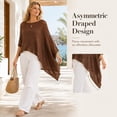 thumbnail image 6 of The Fleece Summer Poncho for Women, Elegant Lightweight Sheer Open Knit Mesh, for Outdoor Travel, 6 of 8