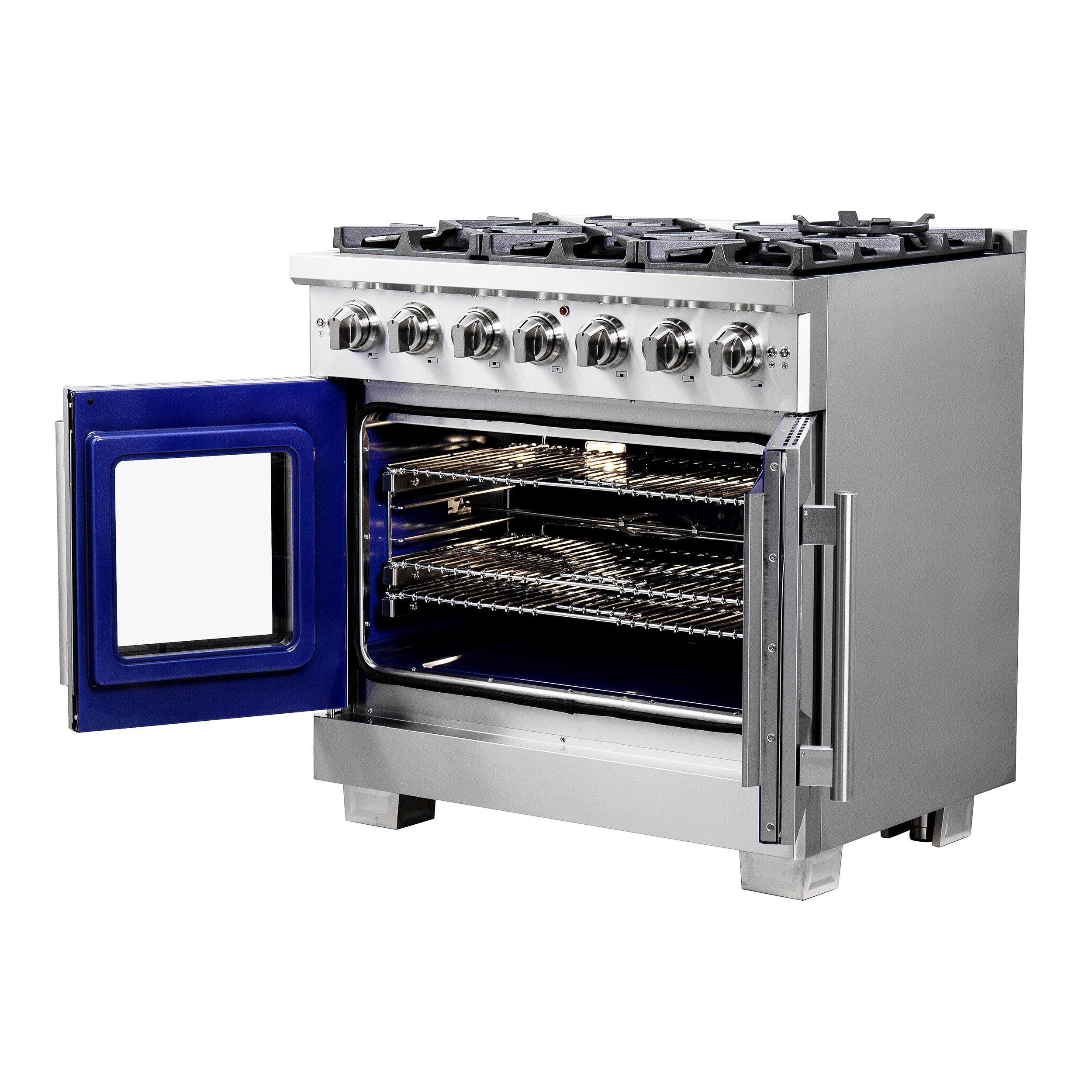 FORNO Capriasca 36" Freestanding French Door Gas Range