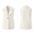 thumbnail image 6 of Aboser Fuzzy Sherpa Vest for Women Soft Plush Fleece Jacket Trendy Shawl Collar Vests Casual Open Front Tunic Jackets Sleeveless Outerwear Coats, 6 of 8