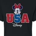 thumbnail image 3 of Disney - Americana - Minnie USA - Juniors Cropped Cotton Blend T-Shirt, 3 of 5