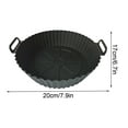 thumbnail image 3 of Reusable Silicone Air Fryer Basket Liner | 7.5 Inch Non-Stick Fryer Parchment Replacement | Dishwasher Safe & Heat Resistant | No Need to Clean Fryer | 1-Pack, 3 of 5