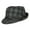 Black, variant on Fedora - Plaid Print w/ Braided Band - White - HT-FHT2490WT