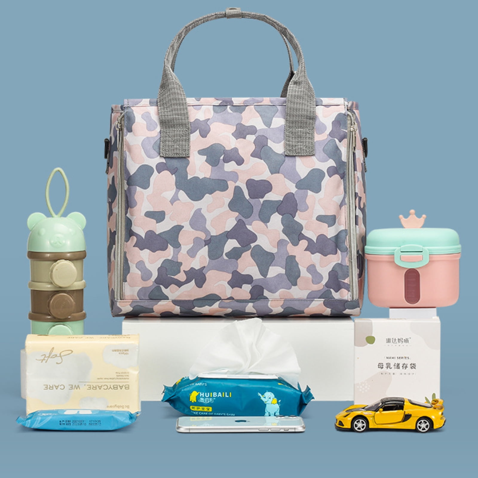 Diaper Bag Tote for Baby Stroller Organizer Bag Convertible Small Diaper Backpack Portable Mommy Bag Daypack for Outdoor