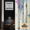 thumbnail image 3 of Purple Yellow Diamond Blackout Curtains for Bedroom/Living Room, Pinch Pleated Black Out Curtains, Modern Geometric Middle Century Room Darkening Window Drapes with Hooks 2 Panels, 39"x70", 3 of 8