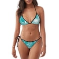 thumbnail image 1 of Balery Teal Turquoise 1 Pijama Estampado Bikini de Dos Piezas para Mujer - Conjunto de Bikini Ajustable Sexy y Cómodo para Playa, 1 of 6
