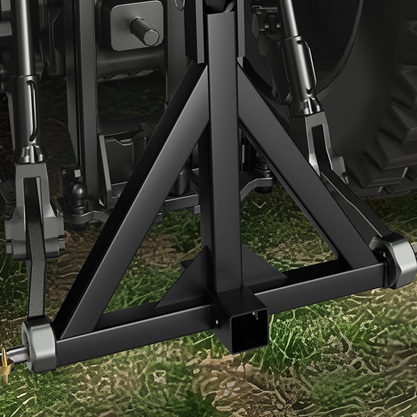 3-Point Tractor Hitch Adapter - 2" Receiver, Category 1 Compatible, Heavy Duty For Kubota, John Deere, Etc.