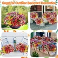 thumbnail image 7 of A Bunch Of Artificial Plants And Flowers For Outdoor Decoration Plastic Spring And Summer Flowers Colorful Daisies And Morning Glories Hanging Flowerpots Suitable,Simulation Small Daisy Bouquet Pink, 7 of 7