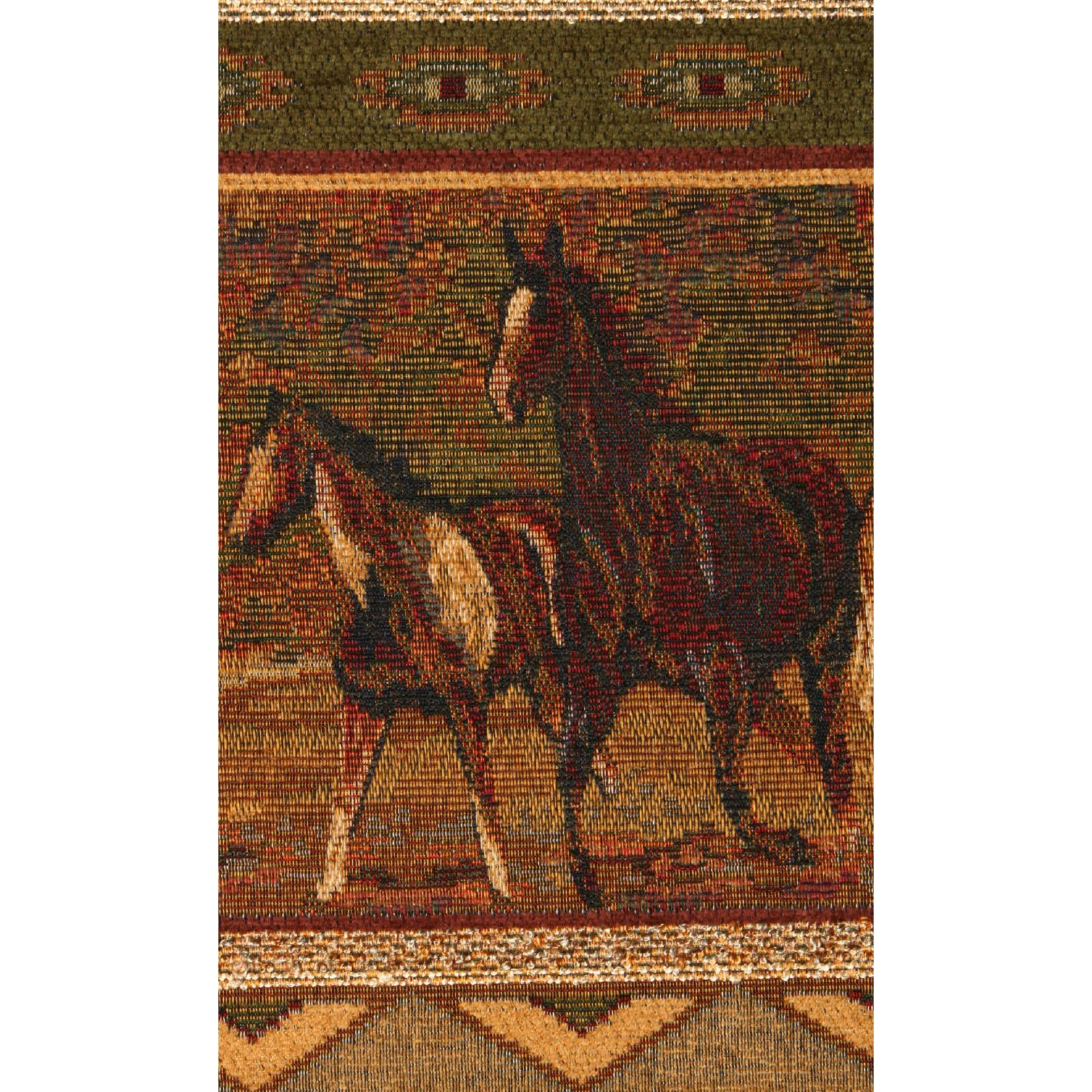American Furniture Classics Microfiber Wild Horses Arm Chair in Brown