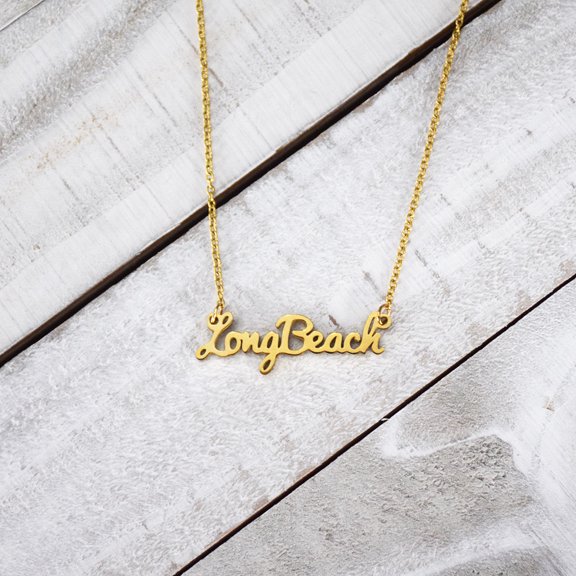 Fan Frenzy Gifts Cal State Long Beach Officially Licensed Script Necklace