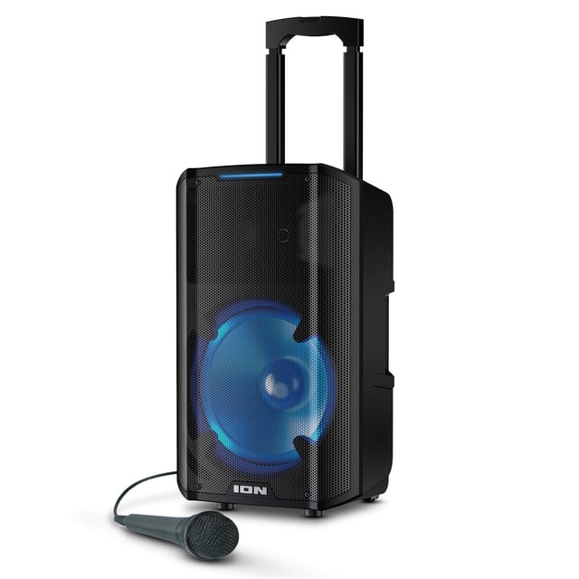 Ion Audio Trouper 300 - Battery Powered Portable Bluetooth Speaker with Rechargeable Battery, Multi-Channel Mixer and Lights