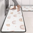 thumbnail image 2 of Kitchen Rugs Sets Of 2,White Boho Bohemia Rainbow Hearts Pattern Anti Fatigue Kitchen Mat Rugs Non Slip Washable,Decorative Kitchen Floor Mats for Kitchen,Sink,Laundry,17"x47"+17"x47", 2 of 5