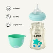 YOHKOH Newborns Natural Slow Flow Baby Bottles,for Breast/Mixed Feeding,5.4oz,2pk,Blue