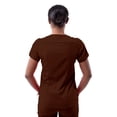 thumbnail image 2 of Adar Pro Scrubs For Women - Modern V-Neck Scrub Top - P7002 - Coffee - L, 2 of 7