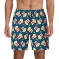 thumbnail image 3 of Uemuo Popcorn With Glasses Pattern Mens Swim Trunks Quick Dry Board Shorts with Mesh Lining, Stretch Beach Shorts Quick Dry No-Chafing Board Shorts-, 3 of 9