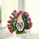 thumbnail image 4 of Xihbxyly Decoración de Flores Artificiales, Maceta de Plástico Realista, Colores Brillantes E Impermeable, Decoración para La Sala de Estar, Comedor y Mesa, Fácil Mantenimiento, Tamaño 21 X 6 X 25 Cm, 4 of 6