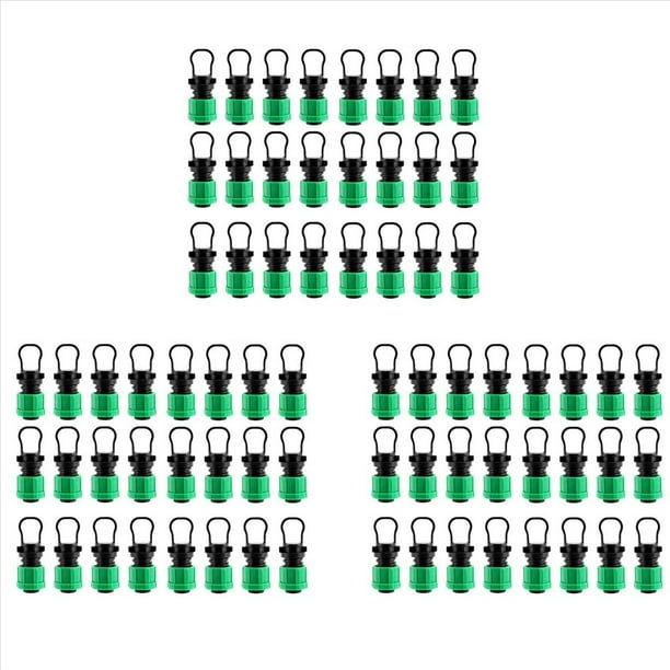 72 Piezas de Tapón de Extremo de Tubería de Riego por , Accesorio de Tapa de Extremo Universal de 1/2 Pulgada, para con Aspersor de Tubería de Cinta de de 16 mm