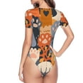 thumbnail image 4 of Naloa Cute Cat Paw Women's Short-Sleeved Onesie, One-Piece Swimsuit for Parties, dates, clubs - XX-Large, 4 of 9