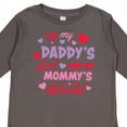thumbnail image 4 of Inktastic Valentine's Day I'm My Daddy's Girl and My Mommy's World Girls Long Sleeve Toddler T-Shirt, 4 of 5