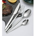 thumbnail image 3 of 16-Piece Silverware Stainless Steel Flatware Set Steak Knives Mirror Finished Cutlery Set For Home Kitchen Restaurant Hotel, Kitchen Utensils Set, Mirror Polished, 3 of 7