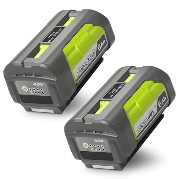 2 Pack 40V Battery Replacement For Ryobi 40 Volt 6.0Ah Lithium OP4050 OP40602 OP40261 OP4060 OP4030