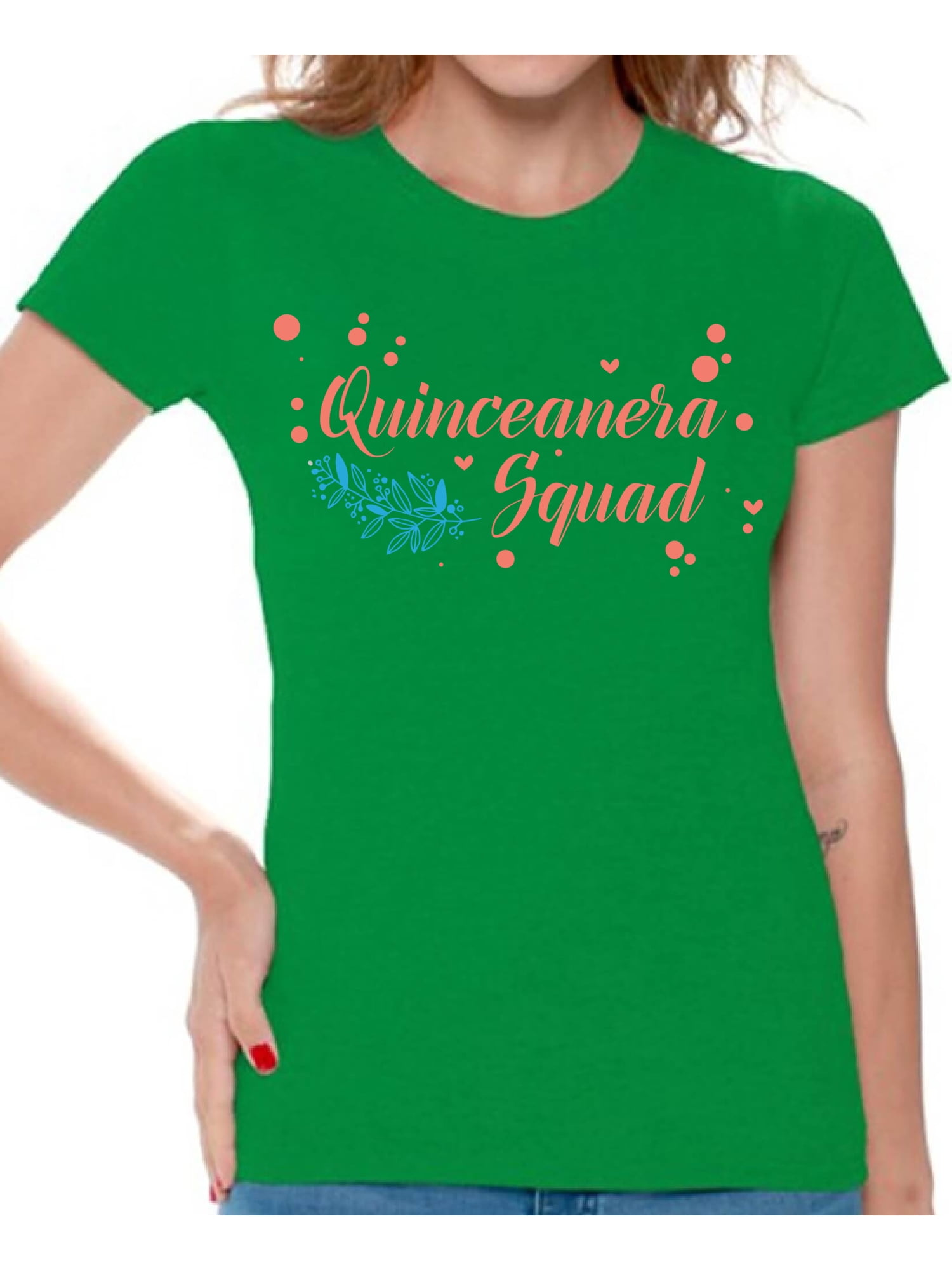 Awkward Styles Quinceanera Squad T Shirt for Ladies Quince Anos Shirts for  Girls Birthday Girl Shirt Birthday Gifts for Teens I am 15 T-Shirt for Her  Quinceanera Party Clothing Pink Print Teen