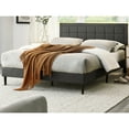 thumbnail image 1 of DeCoro Mornington Upholstered 2.0 Platform Bed w/ Metal Frame, Dark Grey, Full, 1 of 11