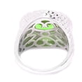 thumbnail image 3 of Sterling Silver Natural Oval Peridot Wide Textured Ring, 3 of 3