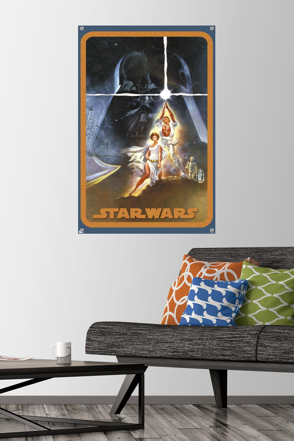 Star Wars: A New Hope - Galaxy Pose Wall Poster with Pushpins, 22.375" x 34"