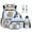 Blue Capybara Read Book, variant on FOR U DESIGNS Axolotl Swimming Coral Print Backpack Set for Elementary Kids 6Pcs, Multi-Pockets Bookbag with Lunch Box Pencil Case Water Bottle Carrier Leather Bookmark Keychain
