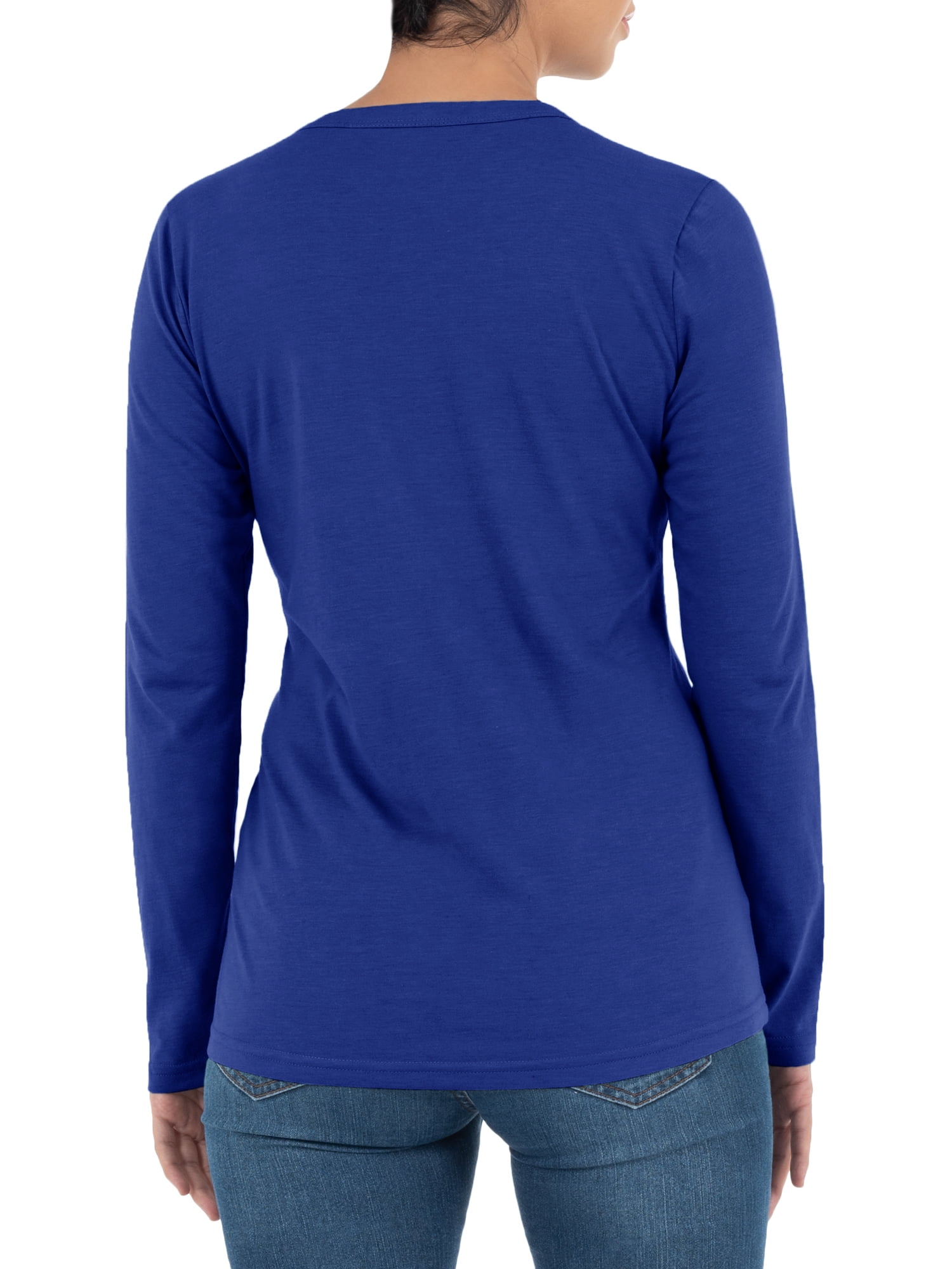 Time And Tru Women's Long Sleeve Crew Tee