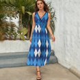 thumbnail image 5 of Vestido Largo Sin Mangas Para Mujer, Diamond Grid Traje Informal Para Cumpleaños, Verano, 5 of 5