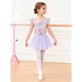 thumbnail image 4 of Aideaone Ballet Leotard for Girls Toddler Dance Dress Outfit with Skirt Ruffle Sleeve 3-8Y, 4 of 7