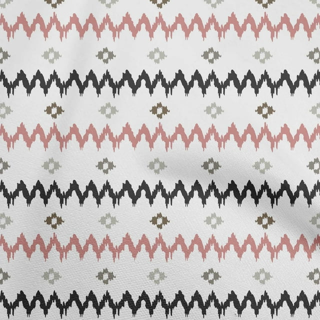 oneOone Polyester Spandex White Fabric Abstract Sewing Material Print Fabric By The Yard 56 Inch Wide