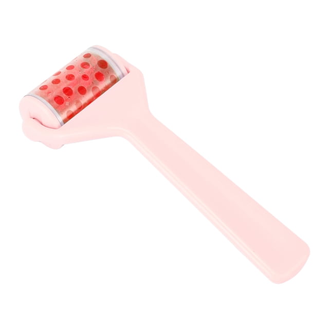 1 Pc Rodillo Facial Ligero para Mujeres para Salón de Belleza Vacaciones Baño Viaje ABS PC Perlas de Hielo Rosa Rojo